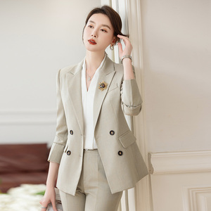 Phụ Nữ Của Anh Phong Cách Đôi Ngực Chuyên Nghiệp Mặc Mùa Thu Mùa Đông Mới Phù Hợp Với Trang Sức Thanh Lịch Chuyên Nghiệp Quản Lý Khách Sạn Ăn Mặc - Product Image 4