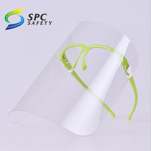 Donna uomo industriale quotidiano anti splash plastica trasparente protezione per il viso protezione visiera visiera con montatura per occhiali - Product Image 3