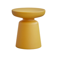 Table d'Appoint Créative Jaune en PE, Design Dessin Animé, Petite Table Basse en Forme de Champignon, Table de Coin