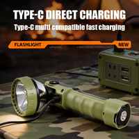 Lampes de travail d'extérieur, lampes de camping, lampes d'urgence portables, lampes LED multifonctionnelles, batterie rechargeable ABS, portée du faisceau de 500 m