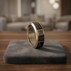 Bague de classe personnalisée en acier inoxydable |   Bague de diplôme personnalisée avec zircon |   Unisexe |   Fabriqué en PH - Product Image 3