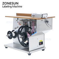 ZONESUN ZS-TB90 autocollants auto-adhésifs semi-automatiques boîtes de papier cadeau électroniques bouteilles coin inviolable étiqueteuse évidente