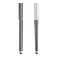 Bolígrafo Promocional de Lujo con Logotipo Personalizado, Metálico, Retráctil, Deportivo, Táctil, Doble Uso, Multifuncional, 0.5mm, Negro Neutro