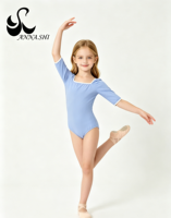 Vente en gros usine – Nouveaux costumes de danse rose vif et noir avec empiècements en tissu maillé à manches longues pour adultes (Jazz/Tap)