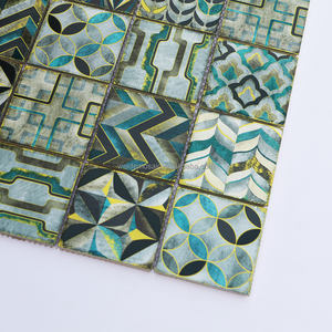 2025 mới 3D phun kim loại khảm tường gạch in retro trang trí nhôm khảm gạch - Product Image 2