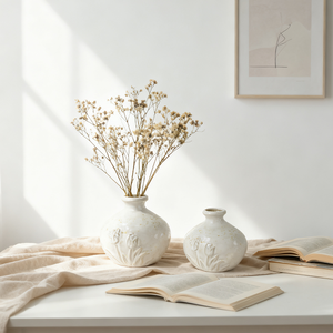 Venta al por Mayor de Jarrones de Porcelana Personalizados, Jarrón Blanco para Flores, Jarrón de Porcelana Rústico para Decoración de Mesa de Salón con Flores Secas - Product Image 3
