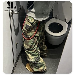 LARSUR Fábrica personalizada Algodón Distress Wash Sun Faded Ripstop Quitar Camo Cargo <span class=keywords><strong>Pantalones</strong></span> Recto Táctico Skate Camuflaje <span class=keywords><strong>Pantalones</strong></span> Hombres - Product Image 2
