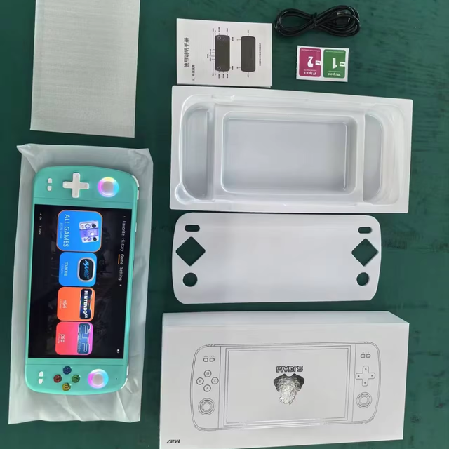Classic Video Game Player 10000 Games 7inch HD Screen M27 Game Console RGB Joystick 4000mAh Long Battery Life Gift for Kids