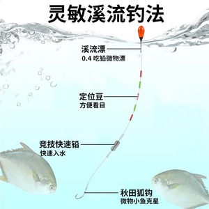 Yj Aquahunter Japanese Stream <b>Fishing</b> Line Set 0.6# 1.8/2.7m With 1# Akita Fox Hook For Bitterling - Product Image 4