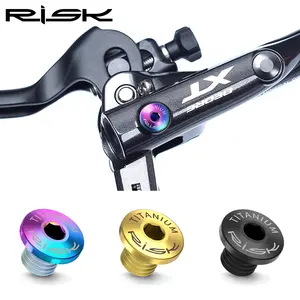Tornillos RISK para Tapa de Cilindro de Aceite Completo/Separado para Maneta de <span class=keywords><strong>Freno</strong></span> de Bicicleta <span class=keywords><strong>Shimano</strong></span>, Tornillo Fijo de Titanio para <span class=keywords><strong>Freno</strong></span> de Disco Hidráulico de Bicicleta - Product Image 1