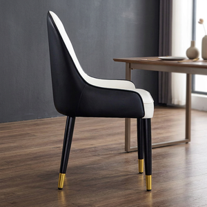 orange black leather office side <b>chair</b> vertical tuft design home <b>study</b> waiting room <b>chair</b> - Product Image 1