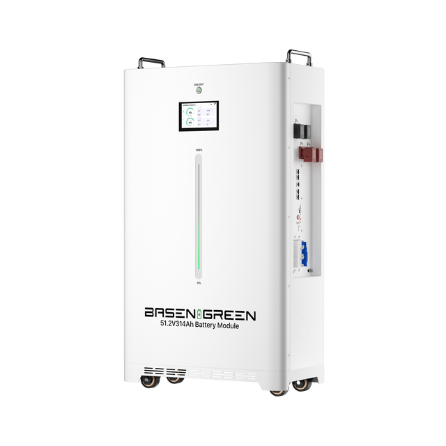 BASENGREEN Solar System Wall-Mounted LiFePO4 Lithium Battery Pack 51.2V 10-20KWh CAN Communication Home Energy Storage System