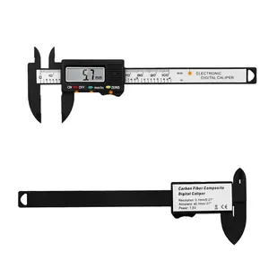 Pinça de plástico para computador, régua eletrônica Vernier LCD de 4 polegadas e 0.1 mm, calibrador digital Vernier 100 mm, ferramenta de medição