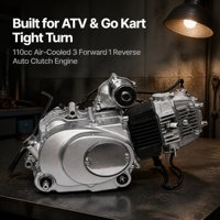 Ensemble Moteur Moto/Quad Lifan 110cc à Démarrage Électrique, Embrayage Automatique, 3 Vitesses Avant, 1 Marche Arrière pour Véhicules Tout-Terrain et Karts