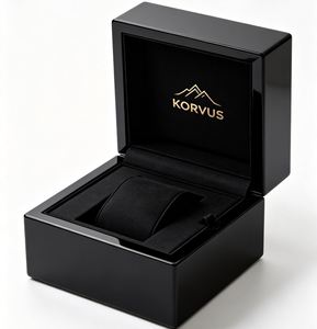 FX Custom Branded Timepiece Packaging <b>Box</b> <b>MDF</b> Case with Velvet Insert Single Compartment Gift Presentation - Product Image 3
