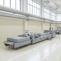 Machine à coller les cartons à fond plié automatique haute vitesse pour sacs en plastique, usage alimentaire et chimique