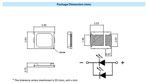 Puce LED SMD Luminuss MP-2835-12D2-40-80 Série MP-2835 Blanc Naturel 4000K Ra90 Angle de Vision 120° 175mW - Product Image 6