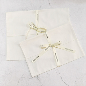 Flap <b>Envelope</b> Dust Bag for Underwear or Handbag Muslin <b>Envelope</b> <b>Gift</b> Packing Bag Eco Friendly Cotton Cotton Ribbon Drawstring CH - Product Image 3