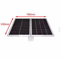 Panneau solaire monocristallin en verre trempé de type N 80W pour module photovoltaïque, efficacité 24%, petit panneau solaire rigide pour balcon, camping-car, caravane
