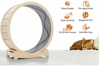 Roue de chat Arbre à chat Roue d'exercice Course à pied Spinning Scratching Escalade Intérieur Moderne Grand espace Premium Bois de bouleau