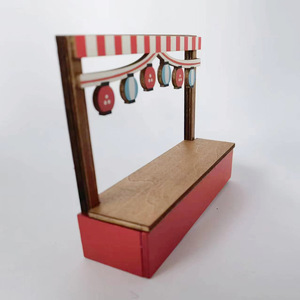 Miniature couleur bois en bois crème glacée <span class=keywords><strong>Van</strong></span> camion elfe <span class=keywords><strong>maison</strong></span> de poupée accessoire pour bricolage <span class=keywords><strong>maison</strong></span> de poupée décoration Mini jouet Style - Product Image 4