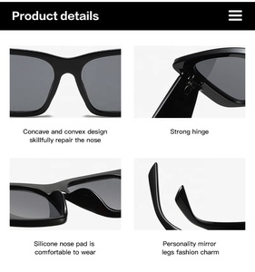 Gafas de Sol de Moda al por Mayor para Mujer, Gafas de Sol Retro de Lujo con Logotipo Personalizado, Gafas de Sol de Ojo de Gato en Color Azul - Product Image 3