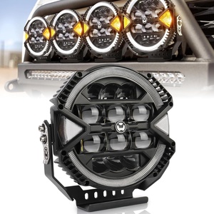 Faro <span class=keywords><strong>LED</strong></span> OVOVS da 9 Pollici Fuoristrada 13000LM 148W Alta e Bassa Luminosità con Anello DRL Impermeabile per Jeep SUV UTV Pickup - Product Image 1