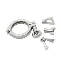 Food Grade Stainless Steel SS304 Sanitary Tri Clamp Fittings C Type Single Pin Clamp Heavy Duty Clamp