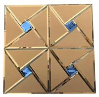 Miroir décoratif minimaliste irrégulier en mosaïque de verre, effet carreaux, personnalisable, pour décoration murale moderne de fond, adapté à tous les espaces