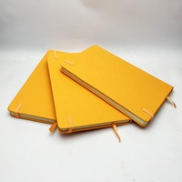 Carnet de notes en cuir PU orange A5 de haute qualité avec bande élastique pour cadeau promotionnel d'entreprise