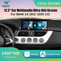 Radio para Auto KUNFINE de 12.3 Pulgadas con Sistema Linux para BMW Z4 2012 2013 2014 2015, Sistema CIC, Reproductor Multimedia, Navegación GPS, Carplay Inalámbrico