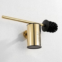 Ensemble de porte-brosse de toilette en acier inoxydable 304 de style moderne doré