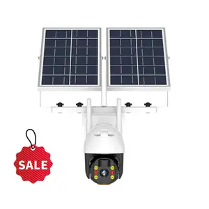 Dual Antenna PTZ Solar Power Battery Outdoor Security 4G 1080p Wireless Surveillance CCTV Wifi IP Camera