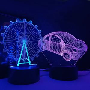 Lampada Notturna 3D Fiabesca Bestseller su Shopify, <span class=keywords><strong>Luce</strong></span> Decorativa con Immagini <span class=keywords><strong>di</strong></span> Cartoni Animati, Lampada da Comodino a Forma <span class=keywords><strong>di</strong></span> Animale, LED con 7 Colori - Product Image 3