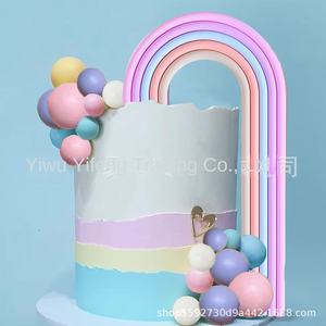 Adornos de Arco de Goma Suave con Diseño de Arcoíris de Dibujos Animados, 21 Piezas, Decoración de Pasteles de Colores, Estilo Cyber, Color Macaron - Product Image 2