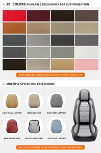 Accesorios Interiores para Automóviles, <span class=keywords><strong>Funda</strong></span> <span class=keywords><strong>Protectora</strong></span> de Cuero para Asientos de <span class=keywords><strong>Coche</strong></span>, <span class=keywords><strong>Funda</strong></span> de <span class=keywords><strong>Asiento</strong></span> de <span class=keywords><strong>Coche</strong></span> de Lujo para Todas las Estaciones - Product Image 6
