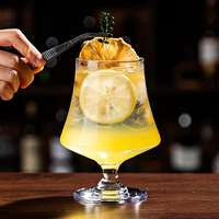 Ensemble de verres à cocktail en verre créatif, verres à martini, verres à champagne hauts, pour barman professionnel, mélange et utilisation en soirée