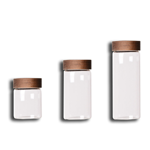 Storage Jar Accept Custom With Wooden Lid Glass Honey Storage Jar Food Storage Tank
