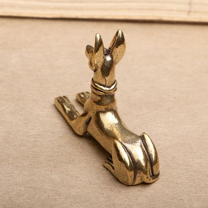 Estatua Decorativa Creativa de <span class=keywords><strong>Perro</strong></span> Faraón Retro de Latón Sólido, Soporte para Bolígrafos, Adorno para Sala de Estar, Escritorio, Mascota de Té, Decoración del Hogar - Product Image 2