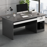 Bureau de direction moderne en bois écologique et durable avec plusieurs tiroirs, design de rangement robuste pour le bureau à domicile ou les entreprises
