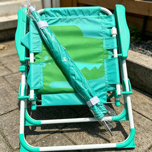 Chaise de plage pour enfants avec parasol, protection UV, auvent pare-soleil, siège pliable portable léger pour la plage et le jardin - Product Image 6