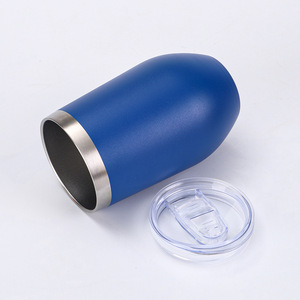 Taza de Acero Inoxidable de Doble Pared con Forma de Huevo de 12 oz, Personalizada con Logotipo de Fábrica, Vaso Térmico Aislado con Tapa - Product Image 3