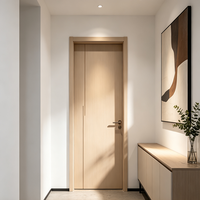 Puerta Interior Minimalista de Madera Sólida Personalizada, Acabado de Superficie, Aislamiento Acústico, Silenciosa, para Proyectos a Granel, Exportación