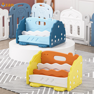 Libreria per Bambini <span class=keywords><strong>a</strong></span> Tema Dinosauro, Organizzatore Frontale con Vano Portaoggetti, Scaffale in Plastica per Libri OEM all'Ingrosso per Casa, Asilo e Sala Giochi - Product Image 1