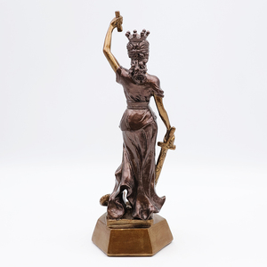 OEM Handmade Goddess Justice Themis Statue Home Decor Custom Craft Goddess Justice Bronze 3D Miniature Figure <strong>Figurine</strong> - Product Image 4