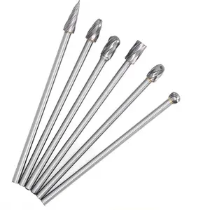 6 adet/takım mm 6*10mm tungsten çelik Files dosyaları döner çapaklar oyma aracı