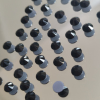 ZK Ecológico, de Alta Calidad, en Oferta, Piedras de Cristal Sueltas Redondas de Imitación de Diamante, con Reverso Plano, Termoadhesivas, Lavables, 12 Facetas