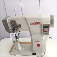 Machine à coudre industrielle robuste à point noué, avec pied entraîneur, haute vitesse, pour matériaux épais et réparation de chaussures