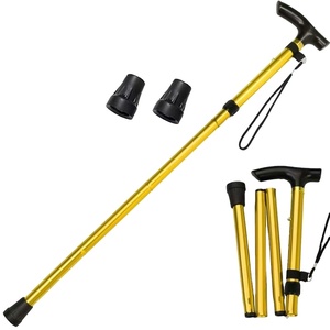 Bastón de Montañismo Plegable de 4 Secciones, de Aleación de Aluminio Telescópico, Portátil, Antideslizante, <span class=keywords><strong>para</strong></span> Esquí, <span class=keywords><strong>para</strong></span> Personas Mayores, <span class=keywords><strong>para</strong></span> Montaña - Product Image 1