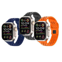 Zachte siliconen ademende bandjes sport horlogeband voor Apple Watch Ultra 2 1